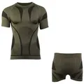 Produktbild: Mil-Tec Thermounterhemd Militär Funktionsunterwäsche Performance kurz grün 3 (XXL/3XL)
