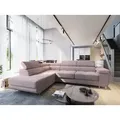Produktbild: Masseno Ecksofa APIRO R-S mit Schlaffunktion L-Form, Sofa mit Bettkasten, Wohnzimmersofa, Couch, Soffa, Bettsofa, Couchgarnitur- Lila, POSO 130 - Lila