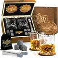 Produktbild: Whisiskey - Whisky Gläser Set - Whiskey Geschenkset für Männer - Whiskygläser - Geschenk Papa - Geschenkbox, Tumbler Gläser, Steine & Zubehör