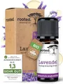 Produktbild: rooted.® BIO Lavendelöl 10ml [100% NATURREIN] - Echter Lavendel - Lavandula angustifolia - Ätherisches Öl für Aromatherapie, Duftlampe, Diffusoren, Raumduft, Duftkerzen und -Seifen