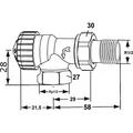 Produktbild: IMI Heimeier Thermostatventil-UT V-exakt II umgek. Flussrichtung Eck/Axialform 1/2