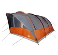 Produktbild: vidaXL Tunnelzelt Tunnel-Familienzelt 7 Personen Grau und Orange Wasserdicht, (1 tlg)