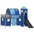 Produktbild: vidaXL Kinderloftbett Schwarz und Blau 80 x 200 cm Metall