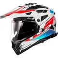 Produktbild: Motorrad Enduro Helm XXL - LS2 MX702 Pioneer 2 II Namib - weiß-blau-rot