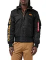 Produktbild: Alpha Industries Herren MA-1 D-Tec SE Bomberjacke, Black/Orange, XL