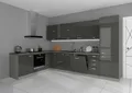 Produktbild: Küche Bianca Ecke II 210x330 cm Küchenzeile in Hochglanz Grau Küchenblock Grey