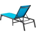 Produktbild: VEVOR Sonnenliege Strandliege Liegestuhl Liege Relaxliege 182x60x88cm Blau