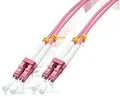 Produktbild: LINDY 46340 LWL-Duplexkabel LC/LC OM4 1m, rosa