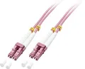 Produktbild: LINDY 46340 Glasfaser LWL Anschlusskabel 1.00 m Pink [1x LC-Stecker - 1x LC-Stecker] 50/125 µ Multimode OM4