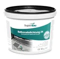 Produktbild: SuperBau, Balkonabdichtung 2k Grau (10kg ca.6,5m²) Dichtschlämme Außen & Innen, Wetterfeste Abdichtung für Terrasse, Balkon, Keller, Dusche, Bad, Badezimmer, Fliesen, Pool, Teich