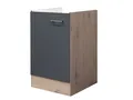 Produktbild: Flex-Well Spülenunterschrank Spülenunterschrank ohne Arbeitsplatte - 50 cm breit - Basaltgrau Matt