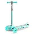 Produktbild: LED Scooter Kinderroller Cityroller Tretroller Kinder 3 Räder PIKO Ricokids grün