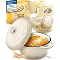 Produktbild: Krustenzauber Brotbackform Brotbackform Gusseisen Topf Brot Backen [inkl. Gärkorb] Topf