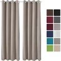 Produktbild: Beautissu Amelie TO Vorhang mit Öse 140x245cm Sand 2tlg
