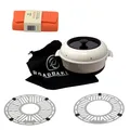 Produktbild: NEU! RoadBaker Komfort 4er Sparset Campingofen mit Glasdeckel und Backgitter