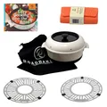 Produktbild: RoadBaker Komfort 5er Sparset Campingofen mit Glasdeckel, Zubehör, Kochbuch NEU!