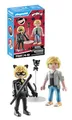 Produktbild: PLAYMOBIL | Miraculous | Adrien & Cat Noir | Heldenhaftes Abenteuer | Inklusive Kwami Plagg und vielfältigem Zubehör | Abenteuer mit Ladybug | Detailreiches Spielzeug für Kinder ab 4 Jahren | 71337