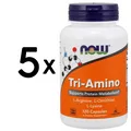 Produktbild: 5 x NOW Foods Tri-Amino - 120 caps (158,25 EUR/kg)