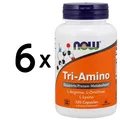Produktbild: 6 x NOW Foods Tri-Amino - 120 caps (166,65 EUR/kg)