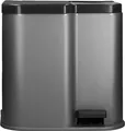 Produktbild: Curver Duo Tretmülleimer Deco 15L mit 6L Inneneimern Hellgrau
