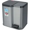 Produktbild: Duo Pedalbin 21l Sortierbehälter, Grau - Curver
