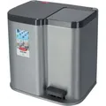 Produktbild: Duo Pedalbin 21l Sortierbehälter, Grau - Curver