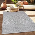 Produktbild: Paco Home - Outdoor Teppich Flachgewebe Modern Boho Ethno Wetterfest Außenbereich 80x150 Cm, Anthrazit