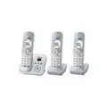 Produktbild: Panasonic KX TG6823 - Schnurlostelefon mit Rufnummernanzeige - DECT - Pearly Silver + 2 zusätzliche Handsets (KX-TG6823GS)