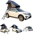 Produktbild: Aluminium Hardcase Autodachzelt Grau 2-3 Personen mit Dachquerstreben Memory Foam Matratze und LED Luxus Modell Dachzelt