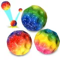 Produktbild: Willingood 3-St Moon Ball, Mehrfarbig Space Sprungball, Super High Bouncing Lightweight Springen Ball, Hüpfbälle, Bouncy Balls, Mini Gummiball für Kinder, Interaktives Spielzeug zum Stressabbau