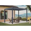 Produktbild: PIANA 3x2m selbsttragende bioklimatische Pergola aus grauem Aluminium - Dunkelgrau