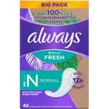 Produktbild: always Slipeinlagen Daily Fresh Normal, normal, ohne Duft, aus Bio-Baumwolle, 42 Stück