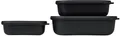 Produktbild: Mepal Cirqula Multischüssel-Set, rechteckig, 3-teilig, flach, nordic black