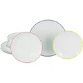 Produktbild: Tafelservice Luna Color Weiß/Multicolor, 12-teilig