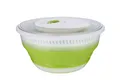 Produktbild: EMSA BASIC Falt-Salatschleuder Salatseiher Salatsieb - Transparent/Grün, 4L