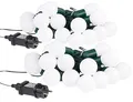 Produktbild: Lunartec Garten Lichterkette: 2er-Set LED-Lichterkette mit je 20 Lämpchen, 1,2 W, warmweiß, IP44 (LED Glühbirne, Glühbirne innen, Lichtschlauch)
