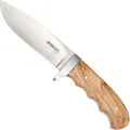 Produktbild: Haller Jagdmesser ASKI Griff Olivenholz Länge 20 cm Lederscheide
