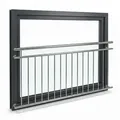 Produktbild: Mucola Brüstungsgeländer Balkongeländer Fenster Geländer Edelstahl Silber V2A Handlauf, 225 cm Länge, 90 cm Höhe, Stück, Premium-Geländer, V2A Edelstahl silberfarben 225 cm x 90 cm