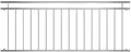Produktbild: Mucola Edelstahl Balkongeländer 90x225 cm – V2A Brüstungsgeländer mit 16 Füllstäben, Ø 3,8 cm Handlauf, glänzend – wetterfestes Geländer für Balkon & Fenster, französischer Stil, rostfrei & stabil