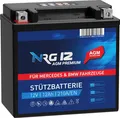 Produktbild: NRG PREMIUM Stützbatterie 12Ah 12V Backup Batterie A2115410001 und 61217586977 AGM Longlife Technologie Verschlossen Wartungsfrei