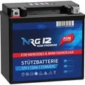 Produktbild: NRG PREMIUM Stützbatterie 12Ah 12V Backup Batterie A2115410001 und 61217586977 AGM Longlife Technologie Verschlossen Wartungsfrei