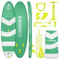 Produktbild: HUIIKE Stand Up Paddling Board mit Zubehör, Paddel, Finnen, Pumpe. Paddle Sup Board Aufblasbar Hohe Stabilität und Widerstandsfähigkeit. 305 x 84 x 15 cm, Belastbar bis 130 kg