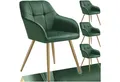 Produktbild: tectake Esszimmerstuhl Stuhl Marilyn, Samtoptik, gesteppt (Set, 4 St), Extra weicher Samtbezug mit elegantem Steppmuster