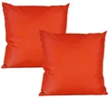 Produktbild: JACK 2er Set Outdoor Kissenhülle Kissenbezug 50x50cm Wasserfest Sitzkissen Lounge Kissen Garten Stuhl Lotus Effekt, Farbe:Orange