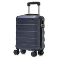 Produktbild: Koffer Trolley Reisekoffer Suitcase, Rollkoffer Handgepäck ,mit 4 Rollen360°, Hartschalenreisekoffer, Zahlenschloss, Weicher Gummigriff(S, Dunkel... - Dunkelblau