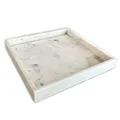 Produktbild: Marmortablett - Tablett aus weissem Marmor - Marble Tray - Dekotablett - Serviertablett - quadratisch - Marmoroptik - weiß - 30x30x4cm