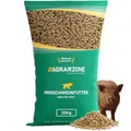 Produktbild: Agrarzone Minischweinfutter Pellets 20 kg - Schweinefutter für Minischweine, Zwergschweine & Teacup - 100% Gentechnikfrei & Mehrfach gereinigt