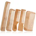 Produktbild: 5 Stück Holzkamm Haare Wooden Comb Kamm Holz,Antistatisch Bambus Kamm Set Han...