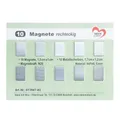 Produktbild: Ideen mit Herz | Mini Magnete Rechteckig | 10 Stück | Kleine Flache Magnete zum Basteln | 1,5 cm x 1 cm | 10 Metallscheiben Gegenstücke 1,7 cm x 1,2 cm