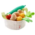 Produktbild: HABA 304230 - Gemüsekorb, Zubehör für Kaufladen und Kinderküche, Korb mit Gurke,